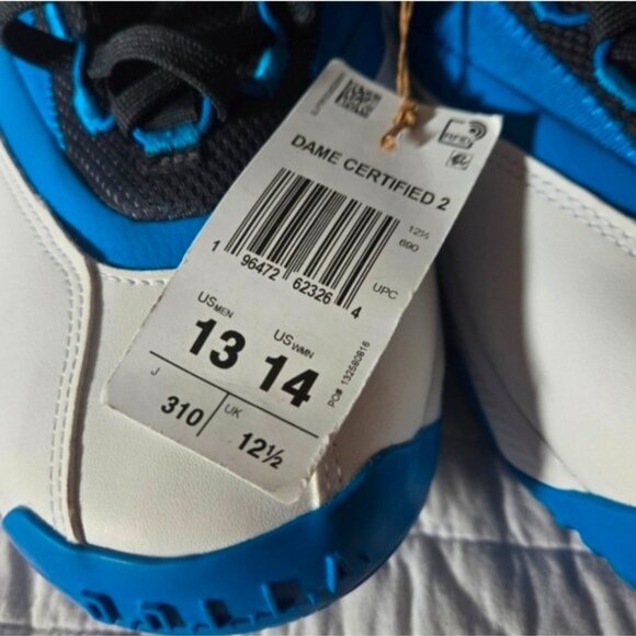 Adidas Dame Certified 2 Men 13 Low Lillard Black Solar Blue Basketball 022025 main image 8